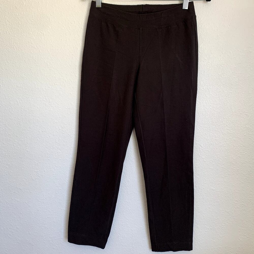 NEW Eileen‎ Fisher Women's XXS Trouser Pull On Pants Brown Office Career Work